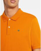 Polo Slim Fit piqué orange