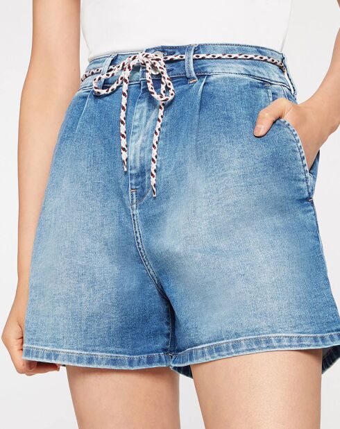 Short Denim Th Mom bleu