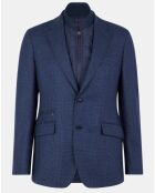 Blazer en Laine doublure amovible bleu foncé