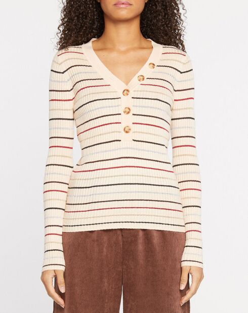 Pull Paos beige/multicolore