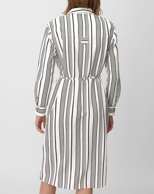 Robe fluide à rayures blanc/noir
