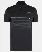 Polo en jersey Regular Fit rayé Aston Martin Racing noir