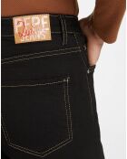 Jean Straight Tr Coutures Or noir