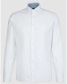 Chemise Slim Fit Patch Coude blanche