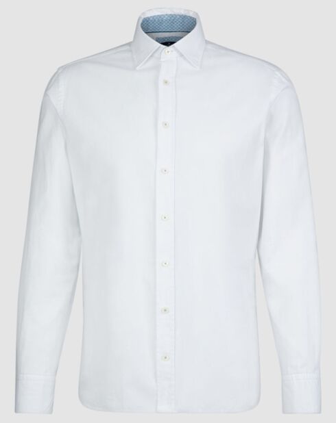 Chemise Slim Fit Patch Coude blanche