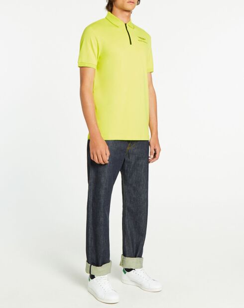 Polo col zippé Aston Martin Racing jaune