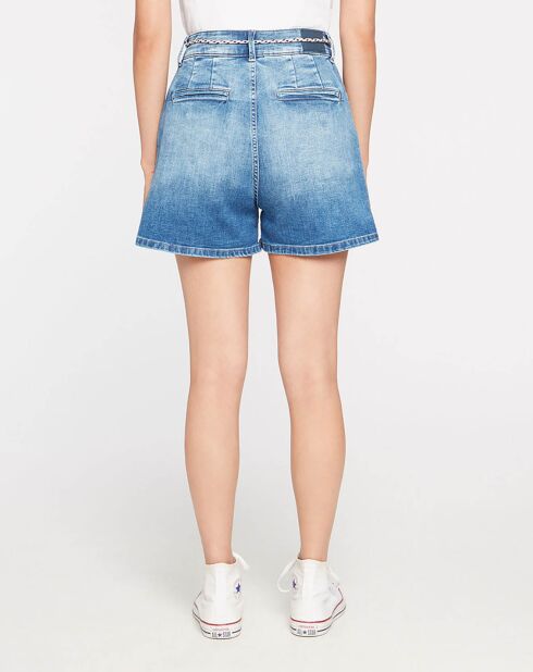 Short Denim Th Mom bleu