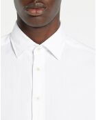 Chemise Slim Fit Patch Coude blanche