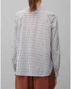 Chemise imprimée blanc/bleu