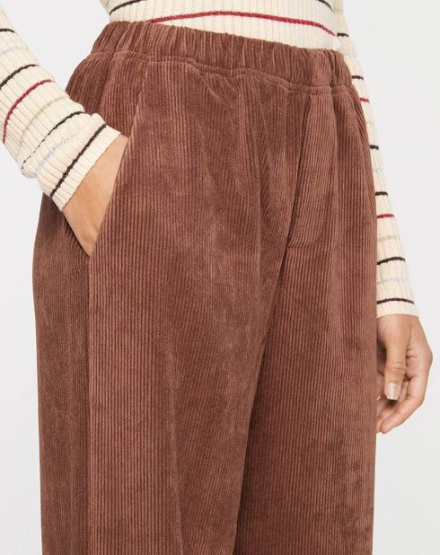 Pantalon en Velours côtelé Jessy marron