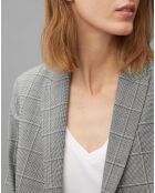 Blazer en Laine mélangée à carreaux gris