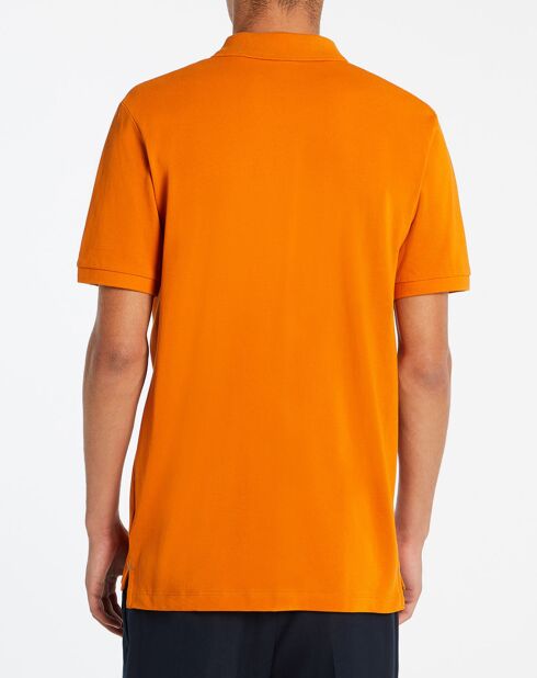 Polo Slim Fit piqué orange