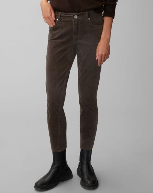 Pantalon slim Albi marron