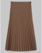 Jupe maxi Tartan marron