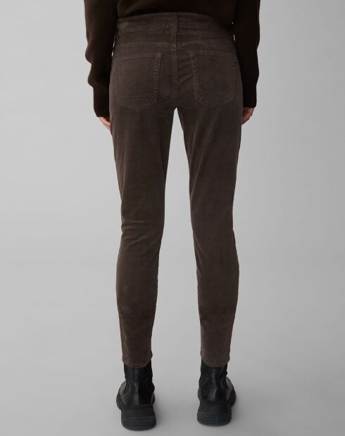 Pantalon slim Albi marron