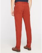 Pantalon Slim Fit Stuart Garment Die Twill orange brique