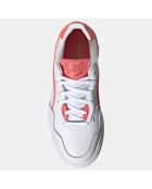 Baskets en Cuir Sc Premiere blanc/rose