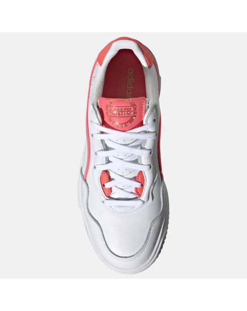 Baskets en Cuir Sc Premiere blanc/rose