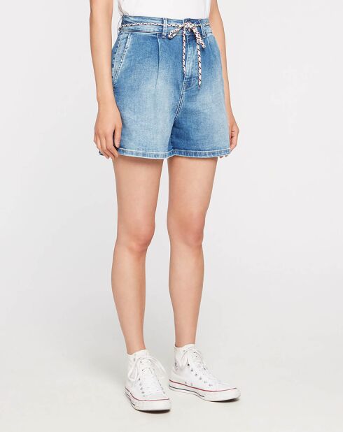 Short Denim Th Mom bleu