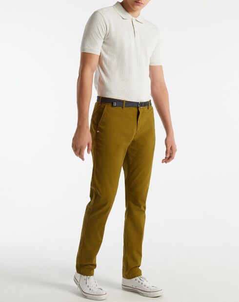 Pantalon chino Regular Fit Stuart kaki clair