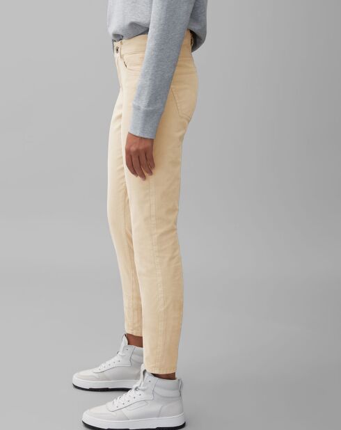 Pantalon en Velours Albi Milleraies beige