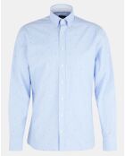 Chemise Slim Fit Fil Coupé imprimée bleue