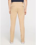 Pantalon Slim Fit Stuart Garment Die Twill beige clair