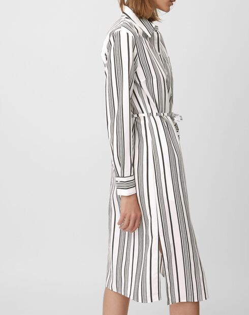 Robe fluide à rayures blanc/noir