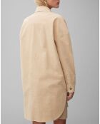 Chemise longue Overshirt Loose beige