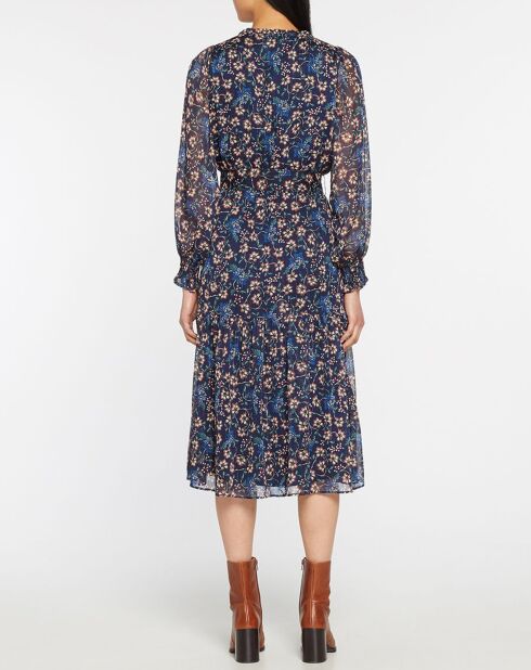 Robe Cindy imprimée bleu nuit