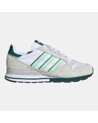 Baskets en Velours de Cuir Zx 500 blanc/vert