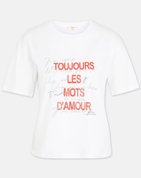 T-Shirt Milan blanc/rouge