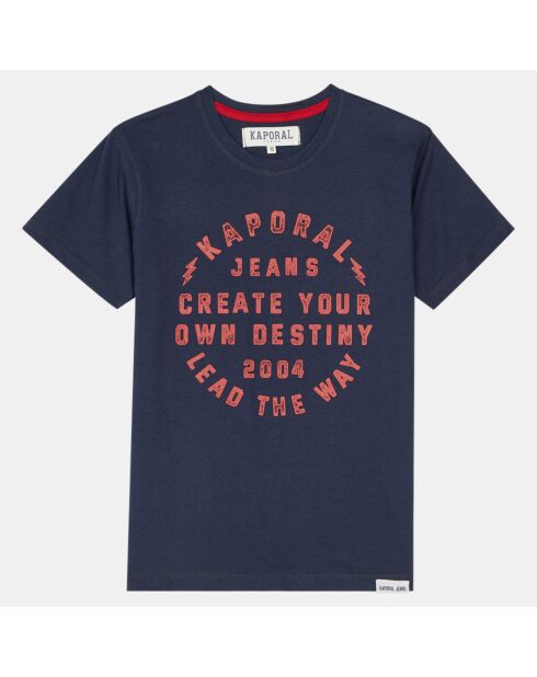 T-Shirt Orval en Coton à logo rond bleu marine