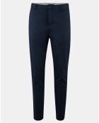 Pantalon Slim Fit Fave à micro motif bleu marine