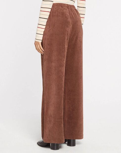 Pantalon en Velours côtelé Jessy marron