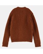 Cardigan en Laine et Alpaga mélangés marron