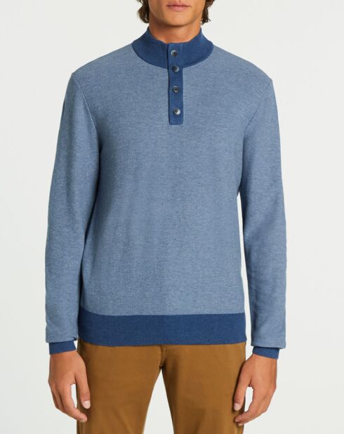 Pull col montant Armur bleu moyen