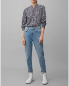 Chemise imprimée floral bleue