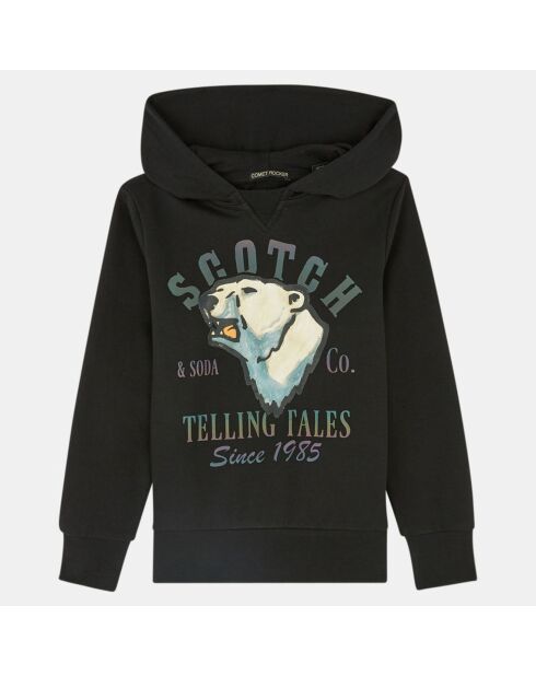 Sweat à capuche Ours noir