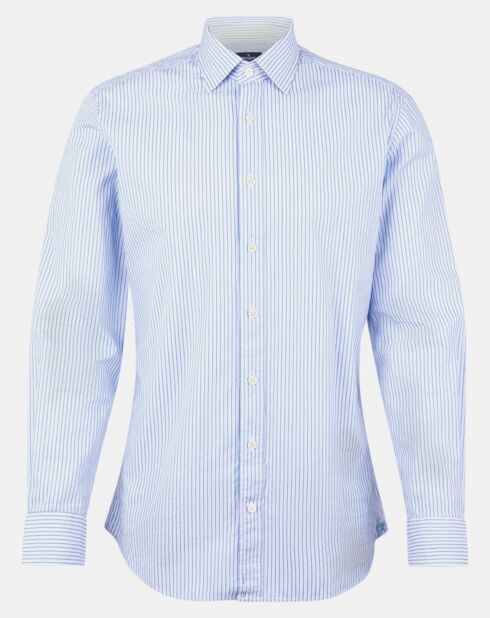 Chemise Slim Fit à rayures  bleue