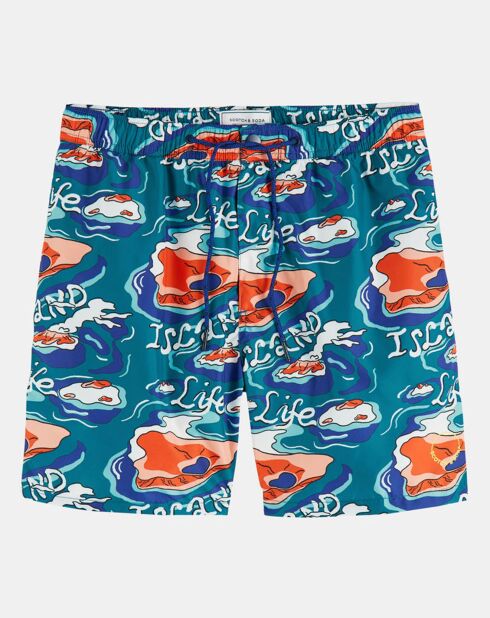 bañador estampado verde/azul