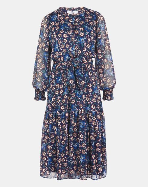 Robe Cindy imprimée bleu nuit