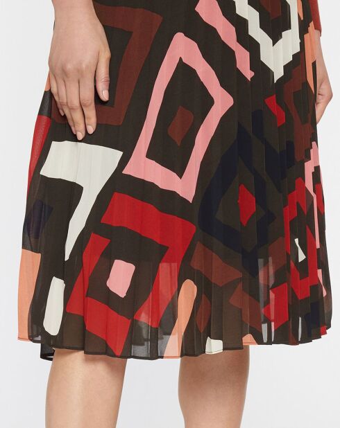 Jupe Franka imprimée marron/multicolore