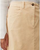 Jupe en Velours Easy beige