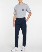 Pantalon Slim Fit Fave à micro motif bleu marine