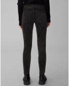 Pantalon slim Albi effet Velours noir