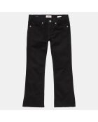 Jean Flare en Toile de coton 7/8 noir