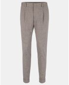 Pantalon de costume Slim Fit Blake à carreaux beige/marron