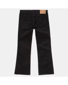 Jean Flare en Toile de coton 7/8 noir