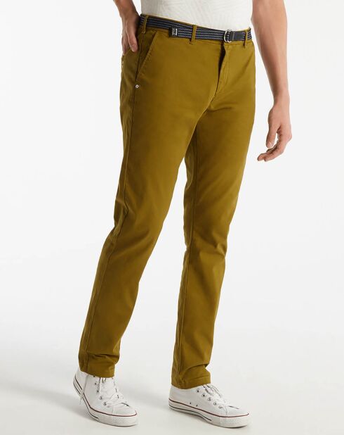 Pantalon chino Regular Fit Stuart kaki clair